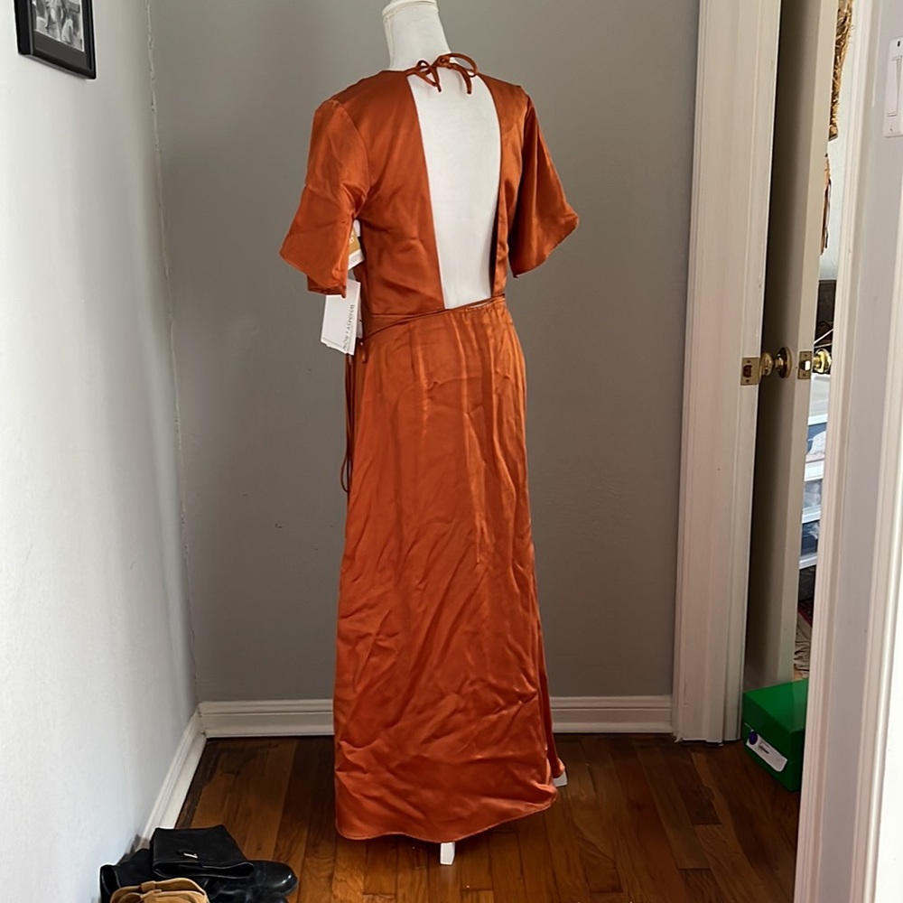 WHIMSY + ROW Lola Dress in Rust - Picture 3 of 8